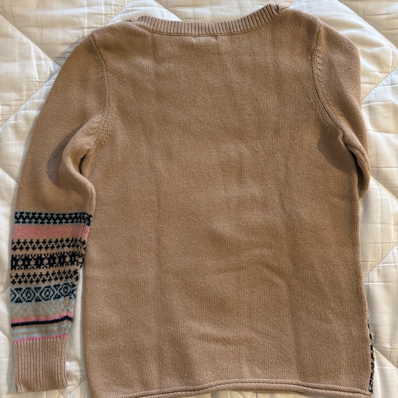 Sundance Tan and Blue Geometric Sweater - Picture 3 of 4